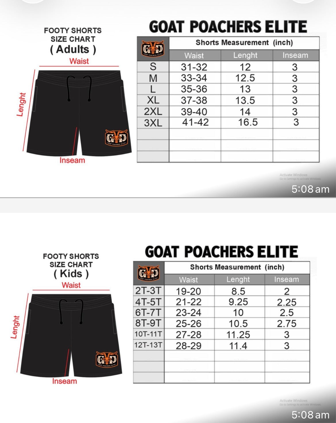 Unisex Footy Shorts - Black/Sand
