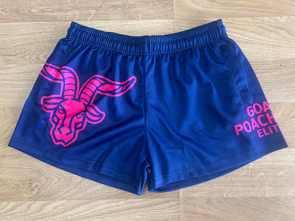 Unisex Footy Shorts - Blue/Pink