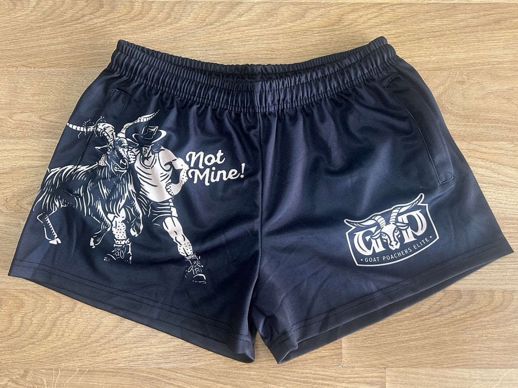 Unisex Footy Shorts - Black/Sand