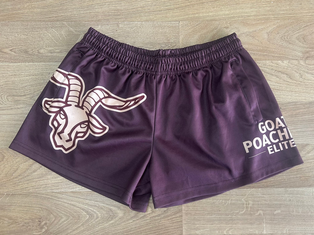 Unisex Footy Shorts - Brown/Tan